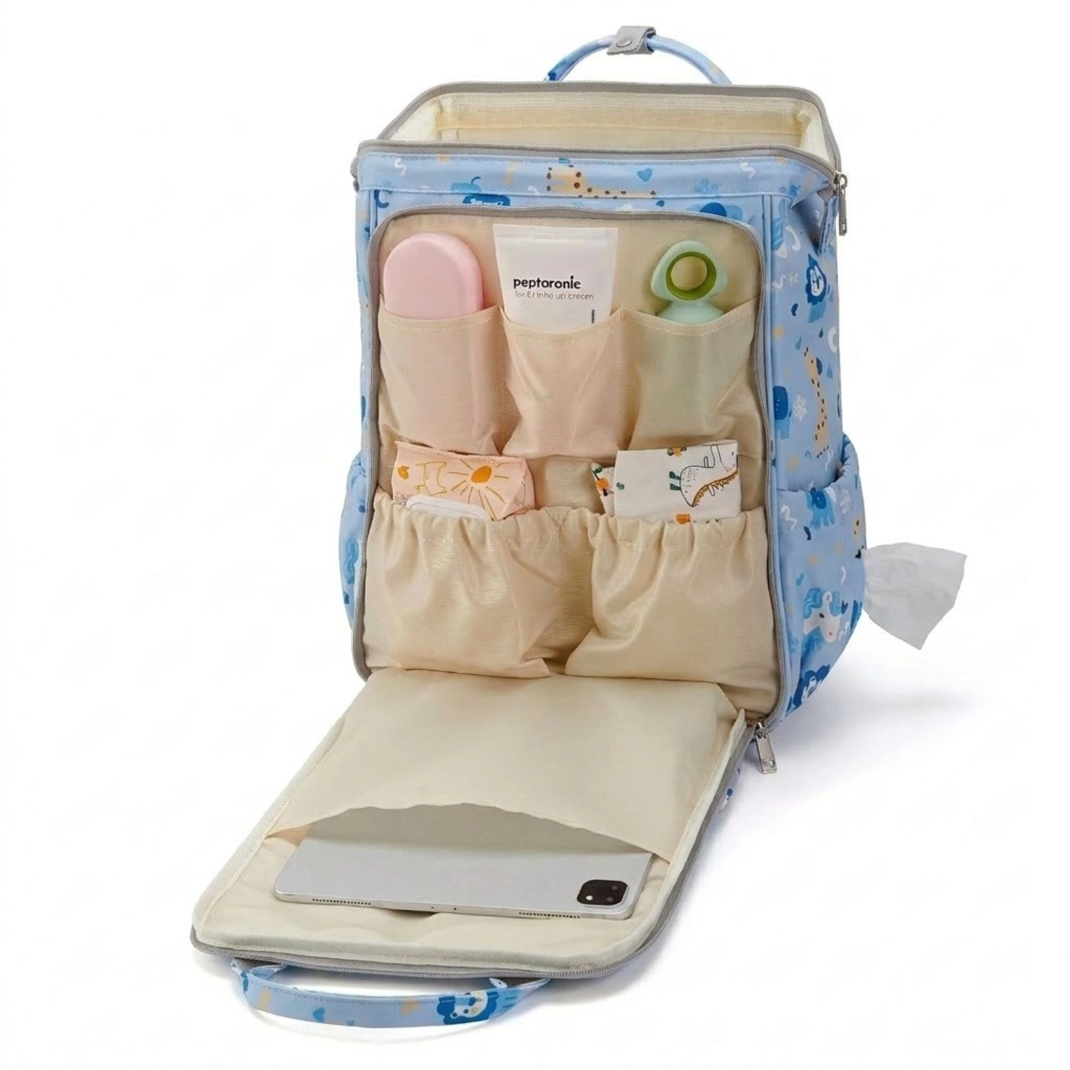 SUNVENO Wide-Open Frame Diaper Bag Backpack