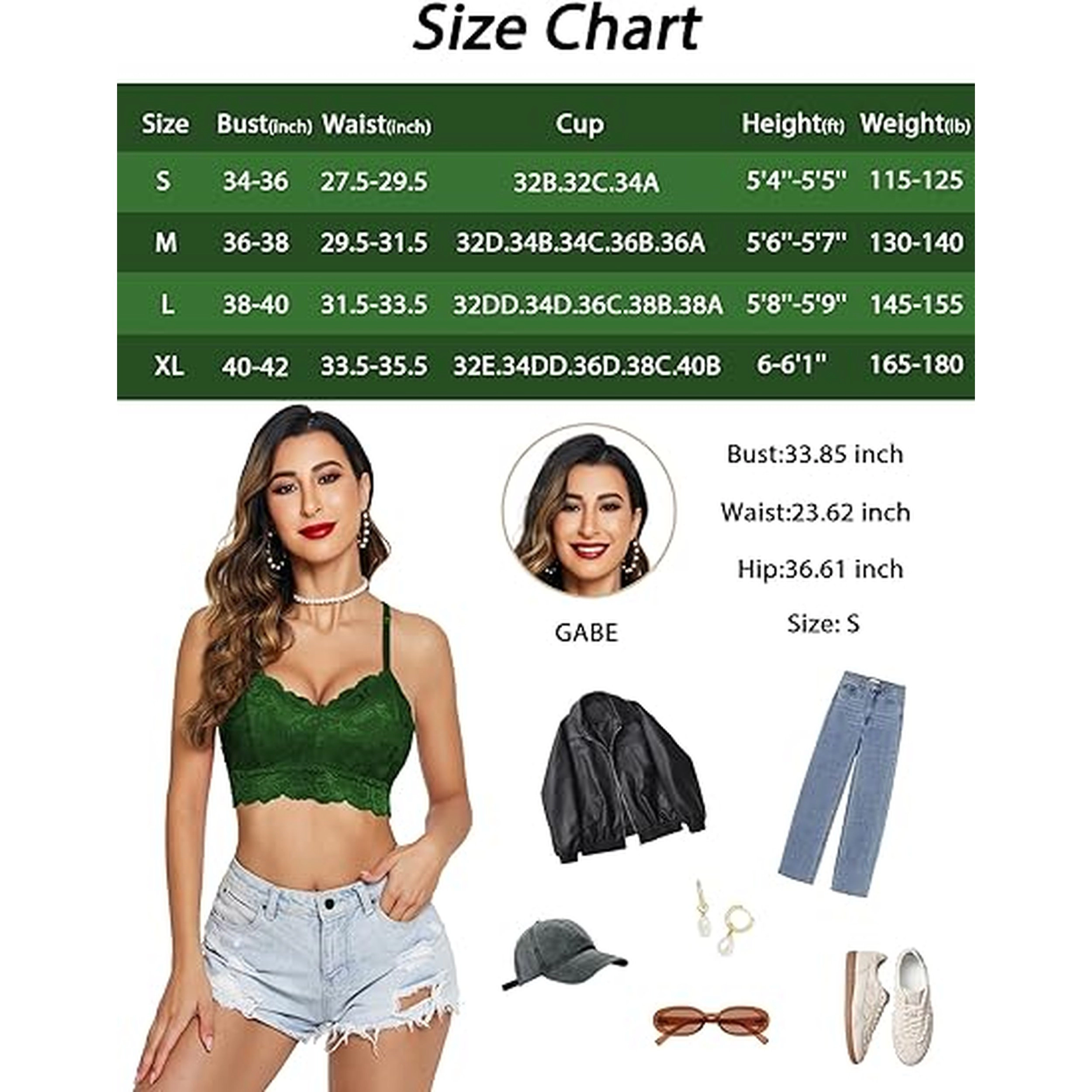 Avidlove Women's Lace Padded Double Layered Camisole Bralette