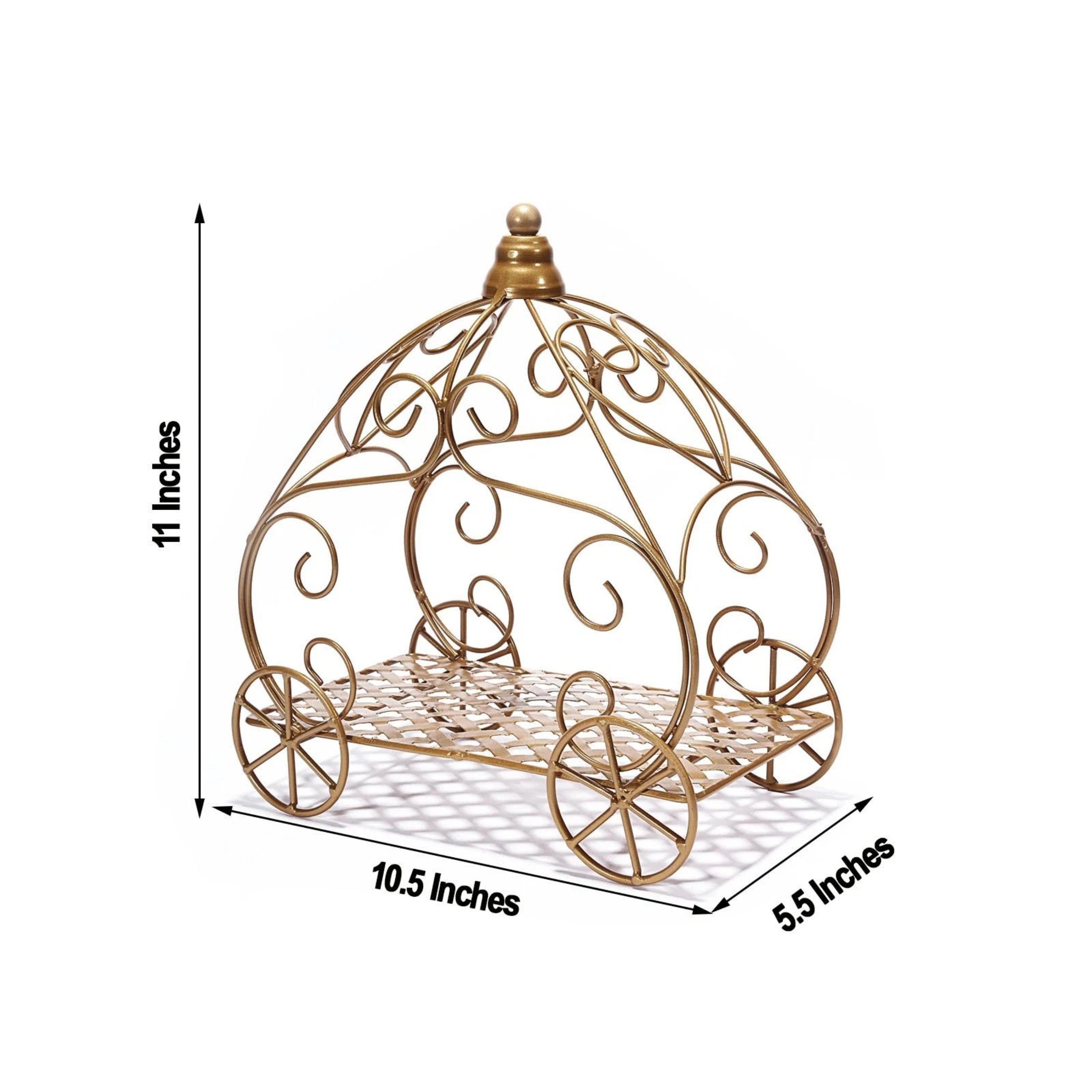 Home Collection 11-Inch Gold Cinderella Carriage Centerpiece Stand