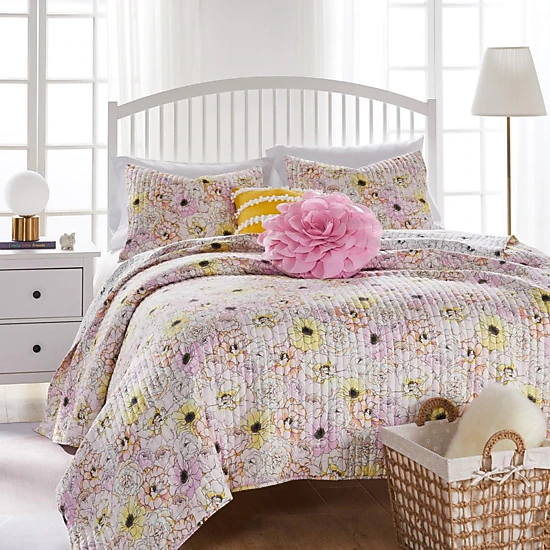 Greenland Home Fashion y Bloom Quilt and Pillow Sham Set