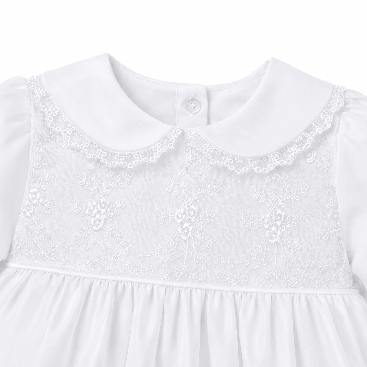 Laurenza's Baby Girls Long Sleeve Baptism Gown