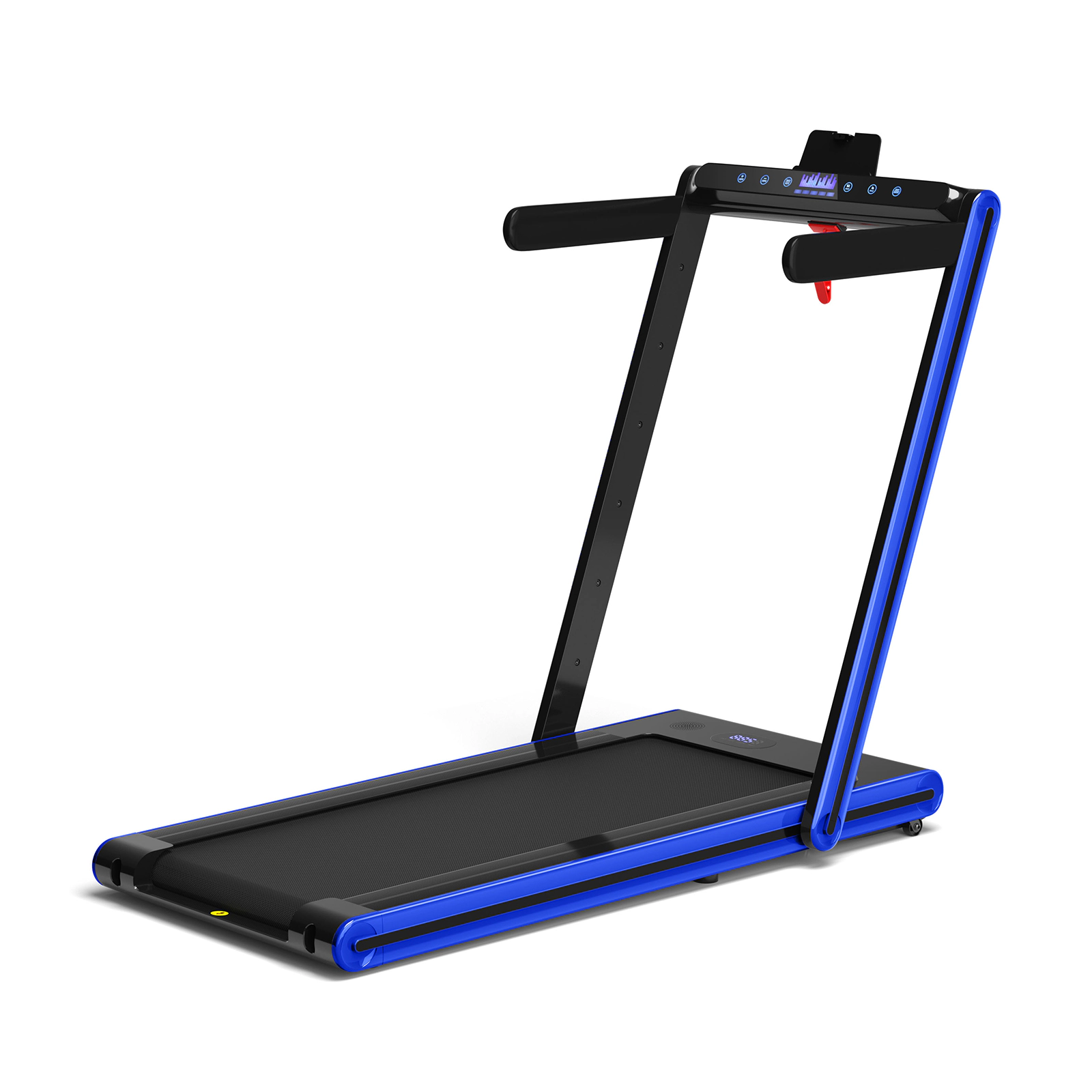 SUGIFT 2-in-1 Folding Treadmill with Dual LED Display 256-lb Capacity 2.25 HP 52-in Frame Navy