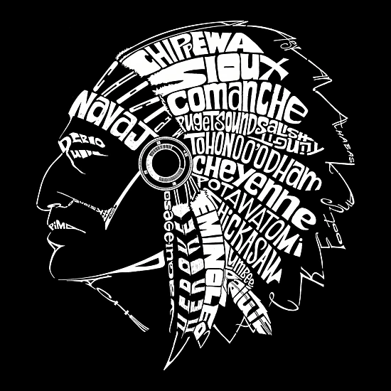 LA Pop Art Boy's Word Art T-Shirt - POPULAR NATIVE AMERICAN INDIAN TRIBES