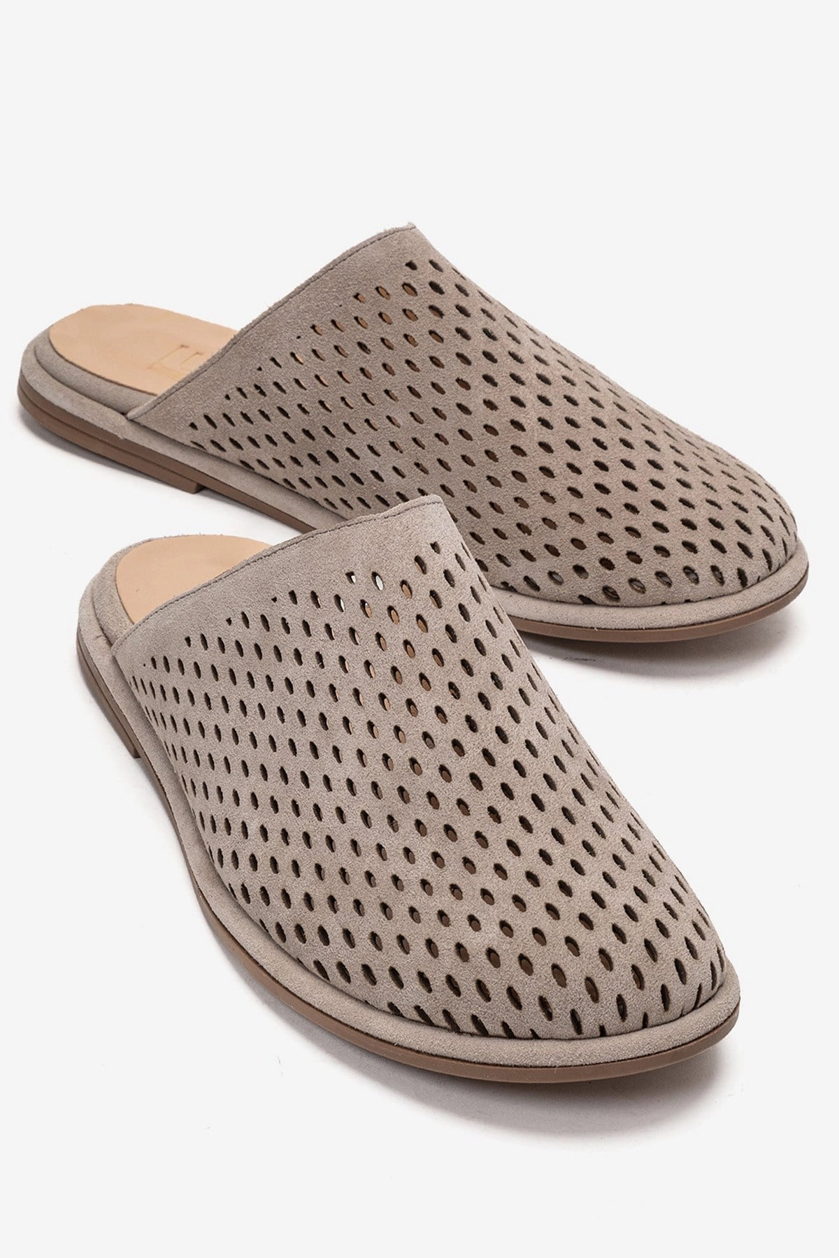 Forever & Always Womens Melara Leather Slip On Mules