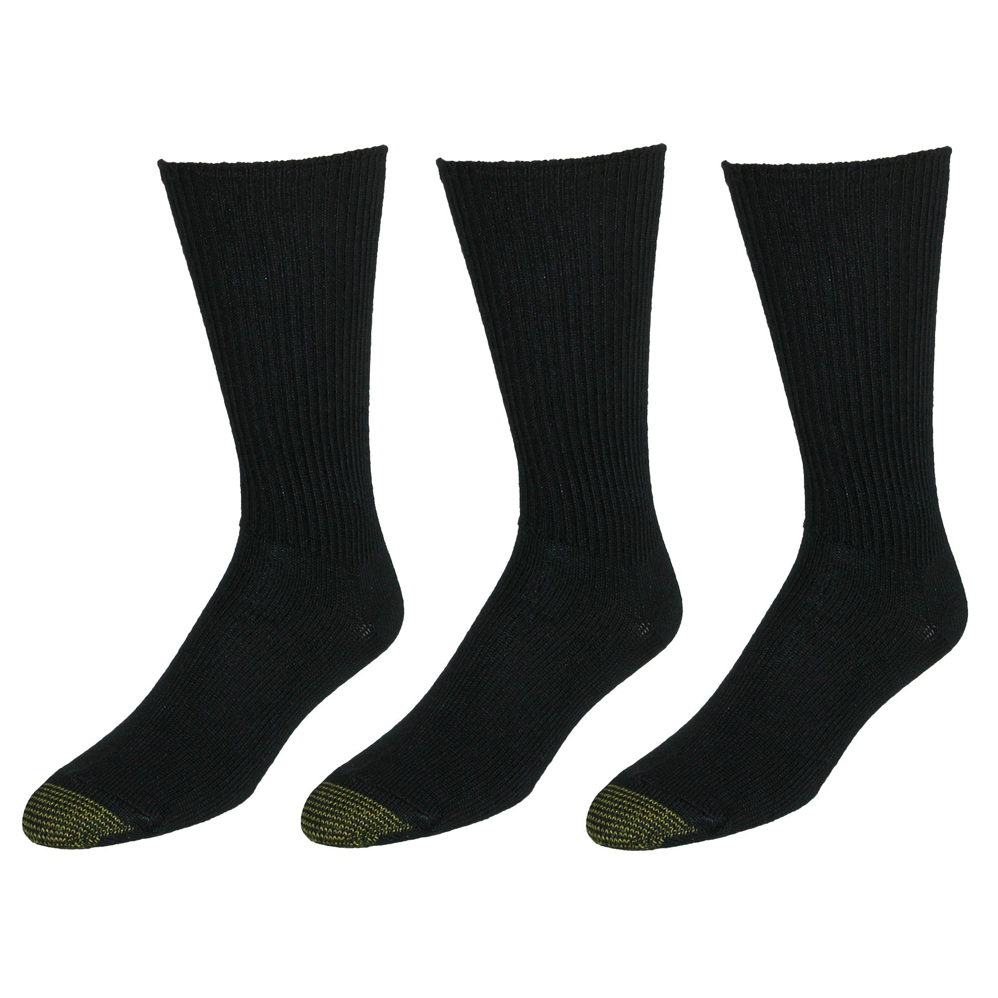Gold Toe Men's Extended Size Fluffies Dress Socks (3 Pair Pack)