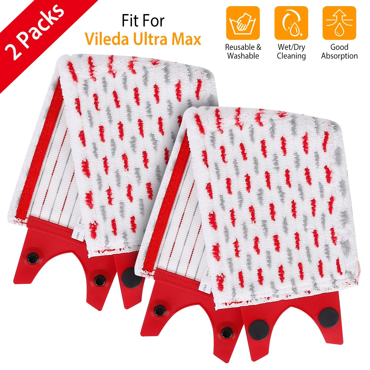 GBruno Washable Fiber Floor Mop Pads For Vileda