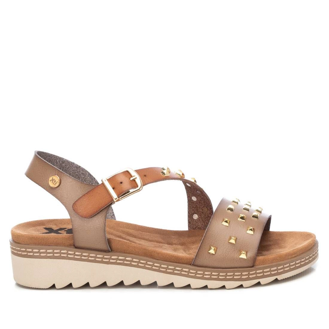 XTI Women’s Wedge Sandals with Gold Studs