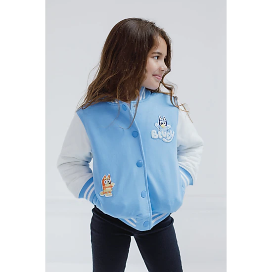 Bluey Girls' Varsity Bomber Jacket, Color: Bluey Bingo Blue - JCPenney