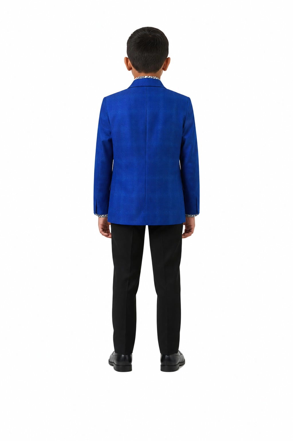 Elie Balleh Boys Slim Fit Checke Sports Coat Blazer