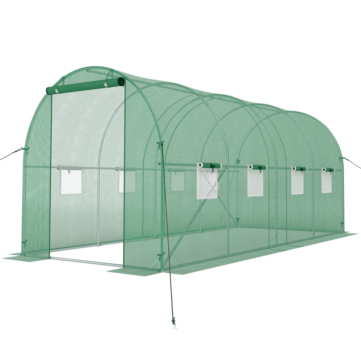 LJG 15 x 7 ft Walk-in Tunnel Greenhouse with Watering System