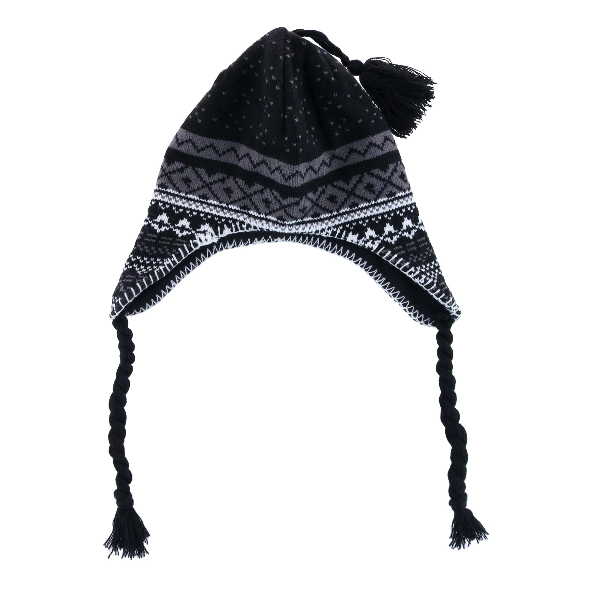 CTM Men's Lined Winter Pattern Helmet Hat