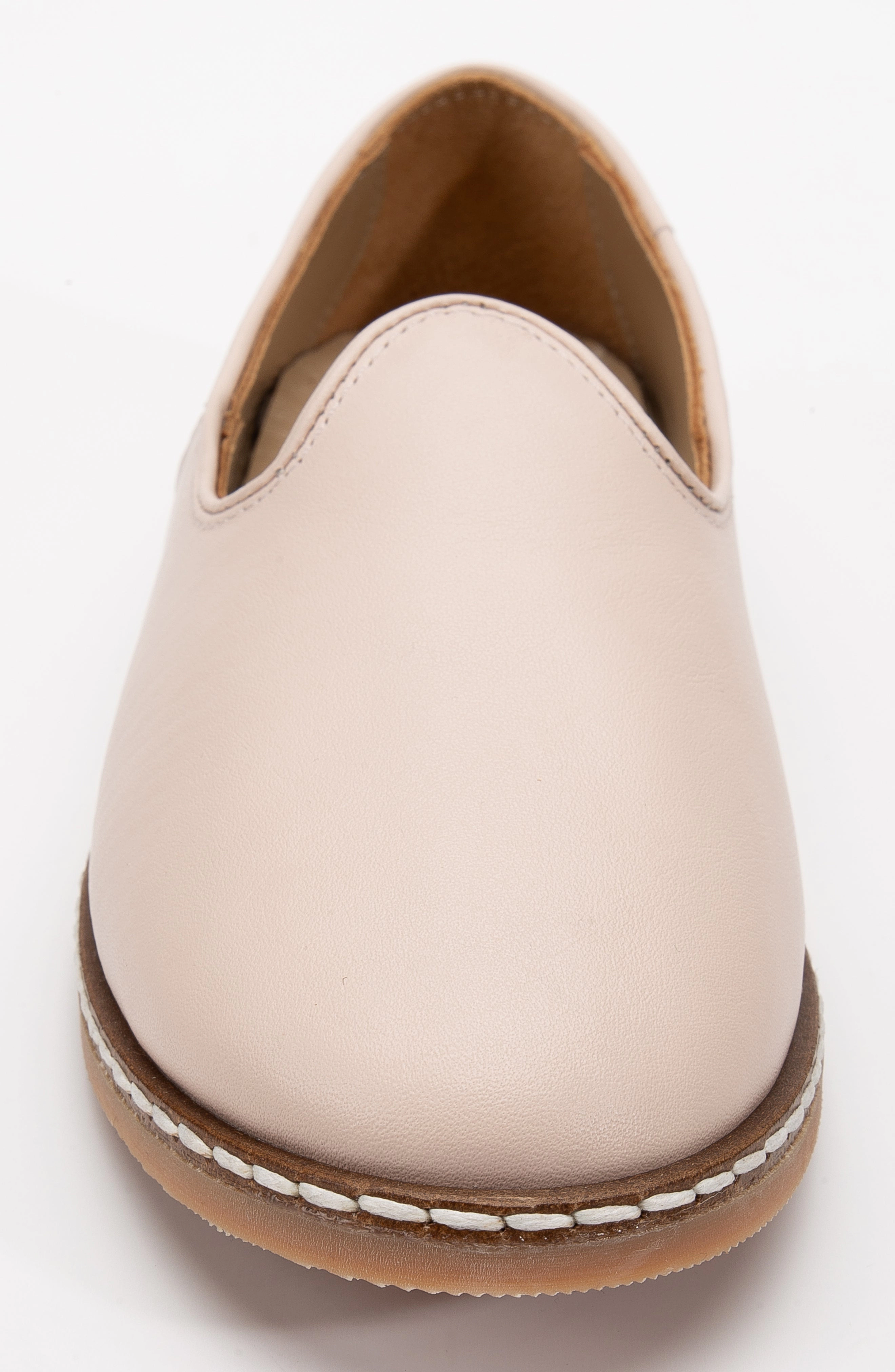 Forever & Always Womens Dalya Leather Slip On Flats