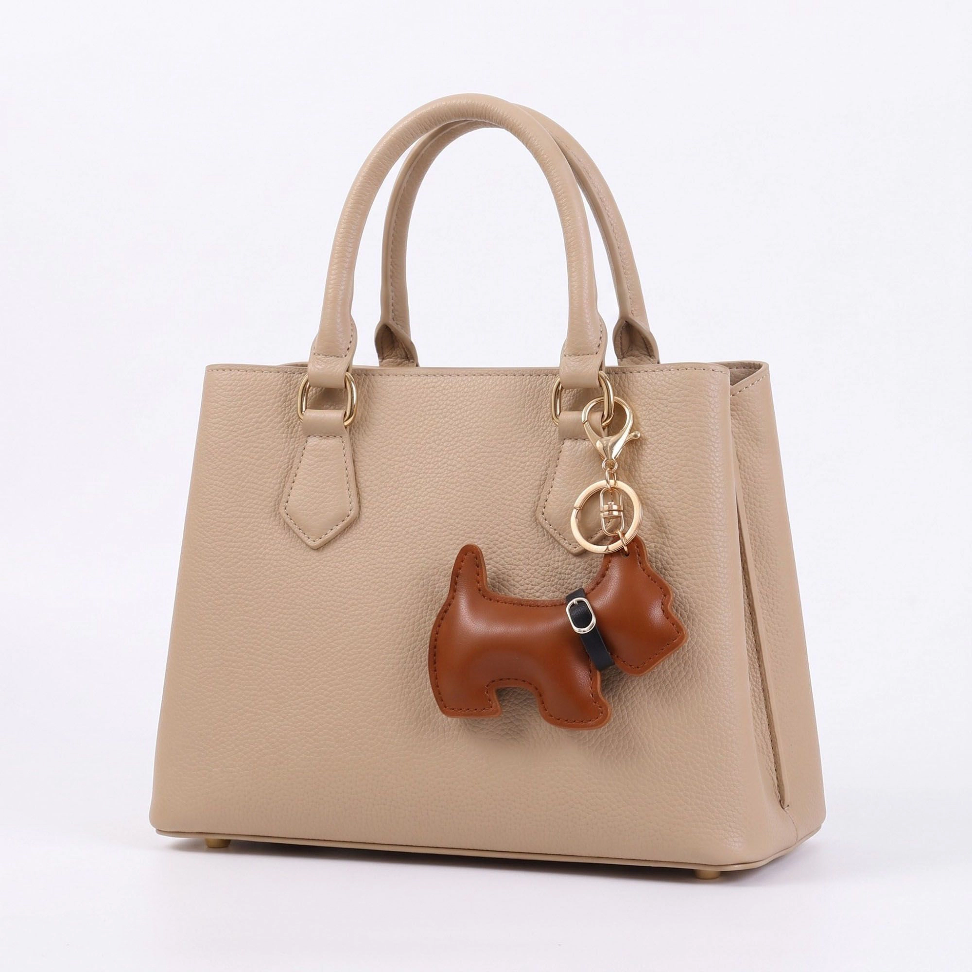 Alilang Women's Scottish Terrier Dog Bag Charm with Dual Gold Tone Clip