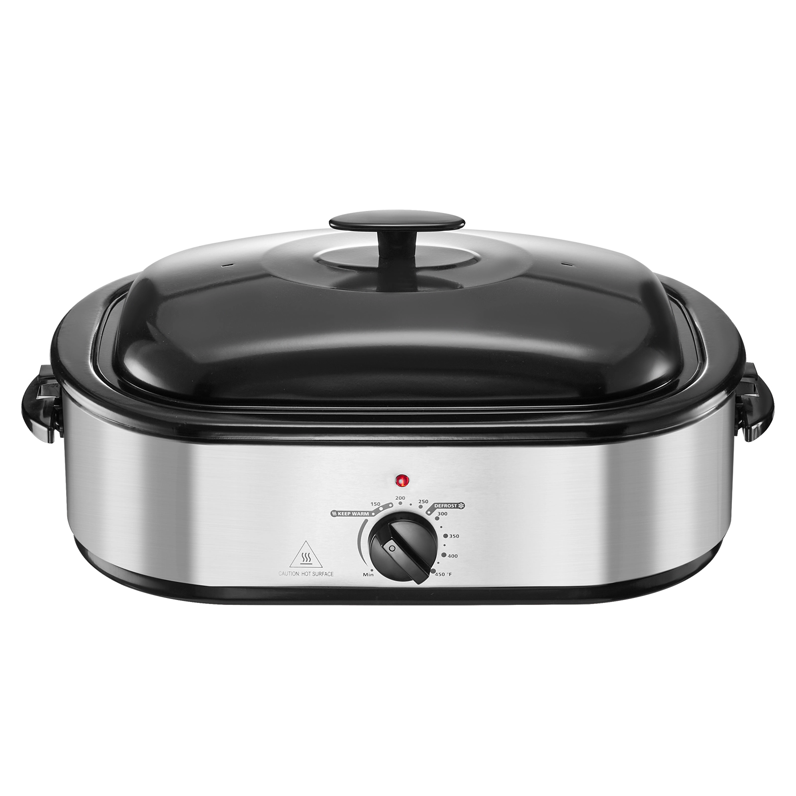 HONGGE Roaster Oven Electric Roasting Pan 150-450℉ Adjustable Temperature Electric Roaster Oven with Self-Basting Lid