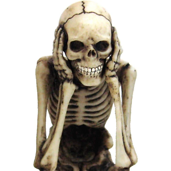 Pacific Giftware See Speak and Hear No Evil Skeleton Halloween Shelf Sitters Statue Figurine 3.75 inch