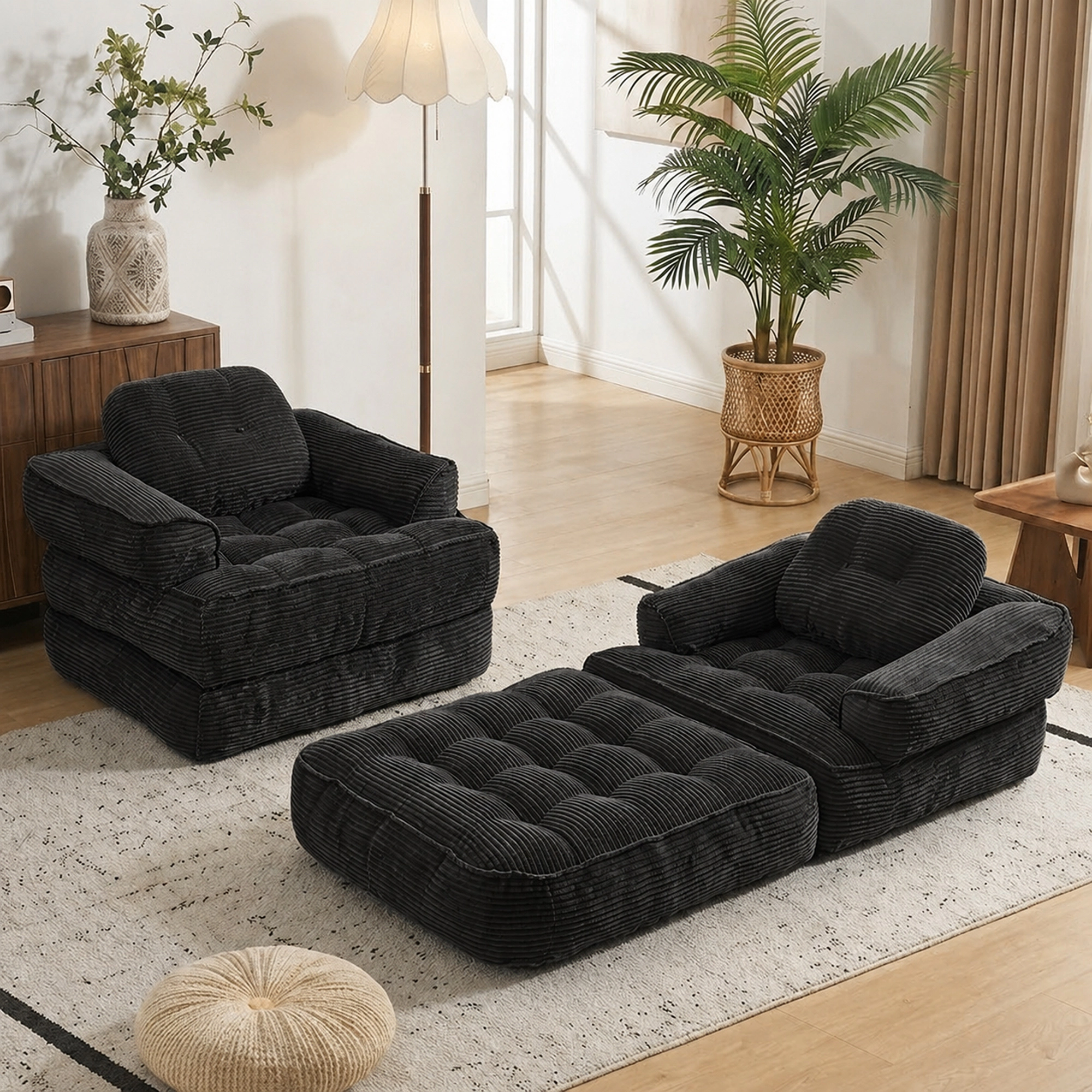 GOODSILO Convertible Foam Folding Sofa Bed