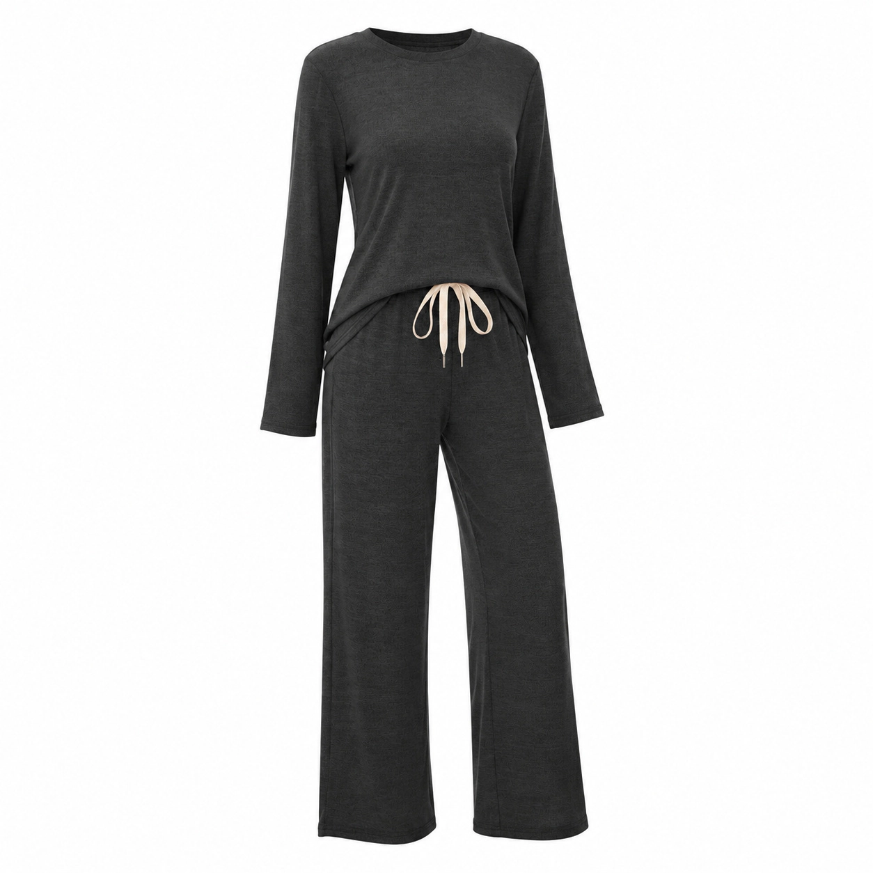 WZK Womens 2-Piece Long Sleeve Soft Sleepwear Lounge Pajama Set