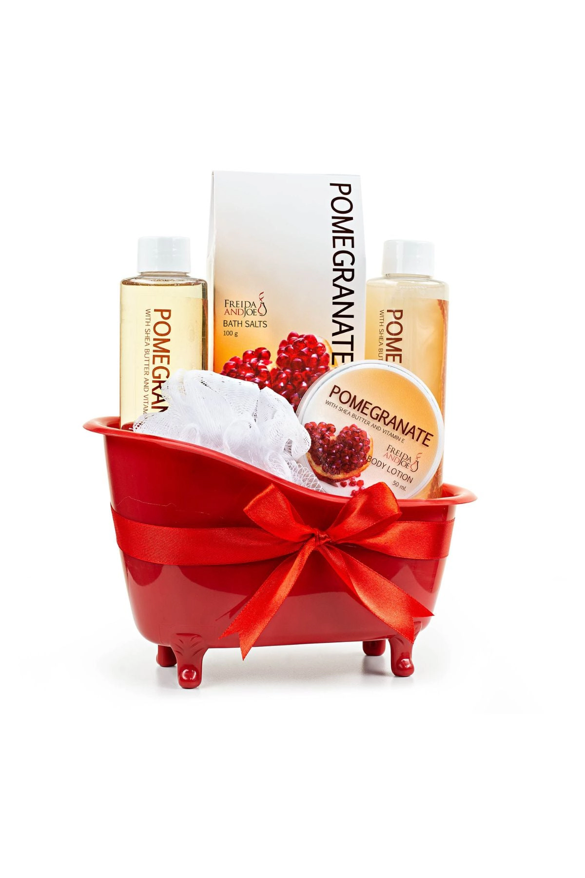 Freida & Joe Bath & Body Spa Gift Set In A Tub Basket Valentine's Gift