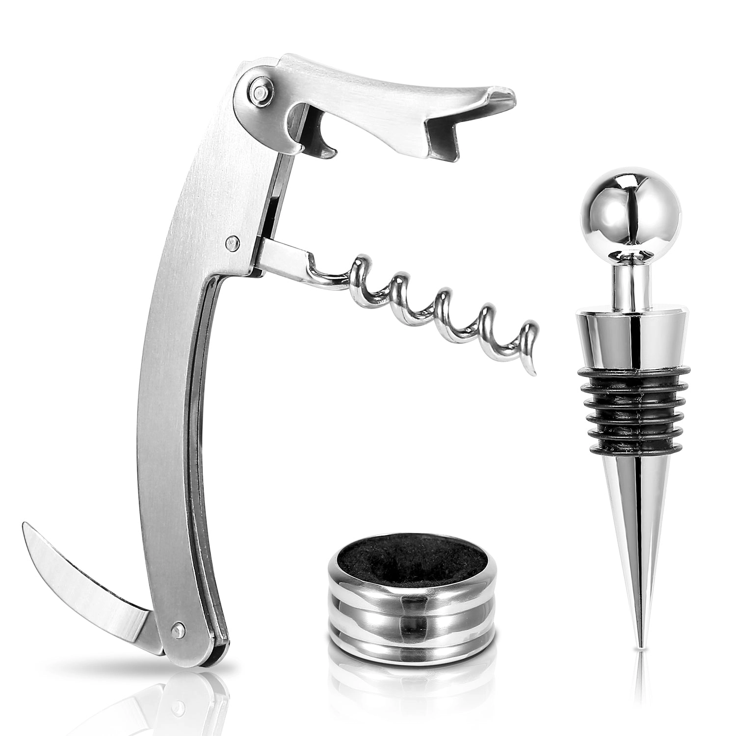 GBruno Stainless Steel 3-Piece Wine Opener Set