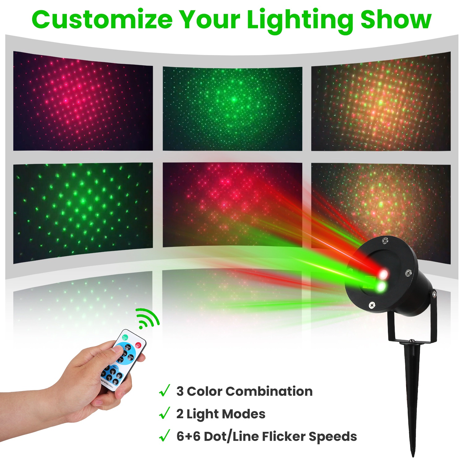GBruno Waterproof Laser Projector Light