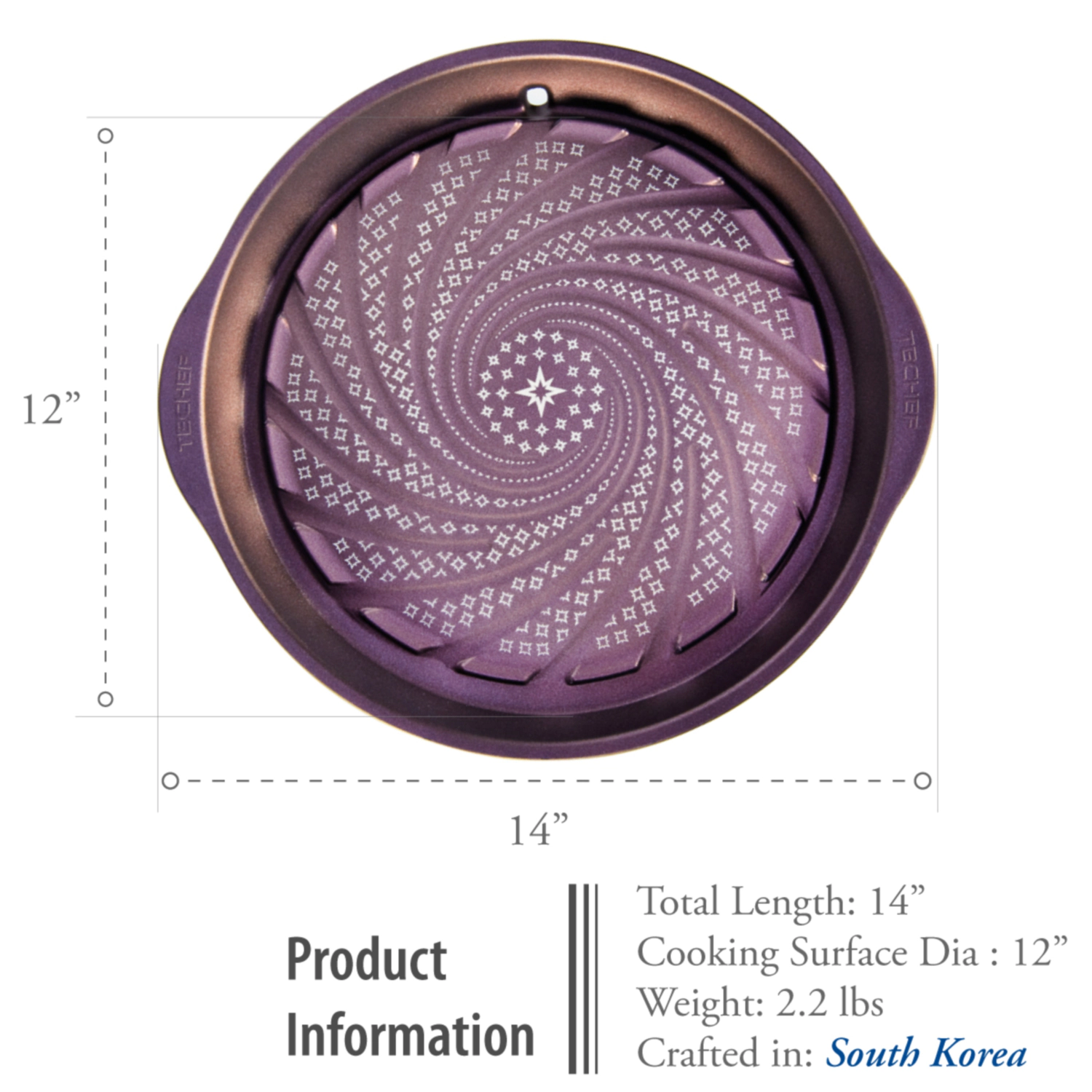 TECHEF Korean BBQ Non-Stick Grill Pan / Purple