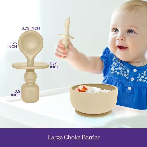 Sperric Silicone Baby Feeding Set - Infant Suction Bowls with Lids and Spoons | BPA Free Toddler Self Utensils