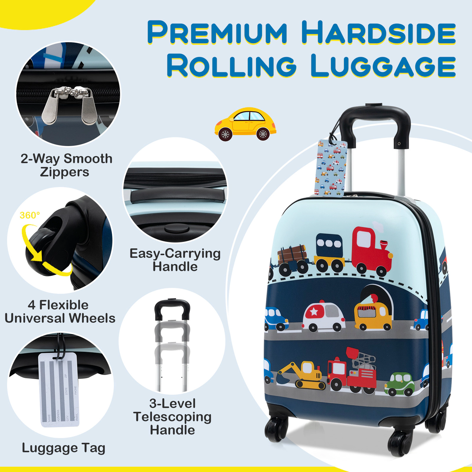 Hivvago Children’s Luggage and Backpack Set