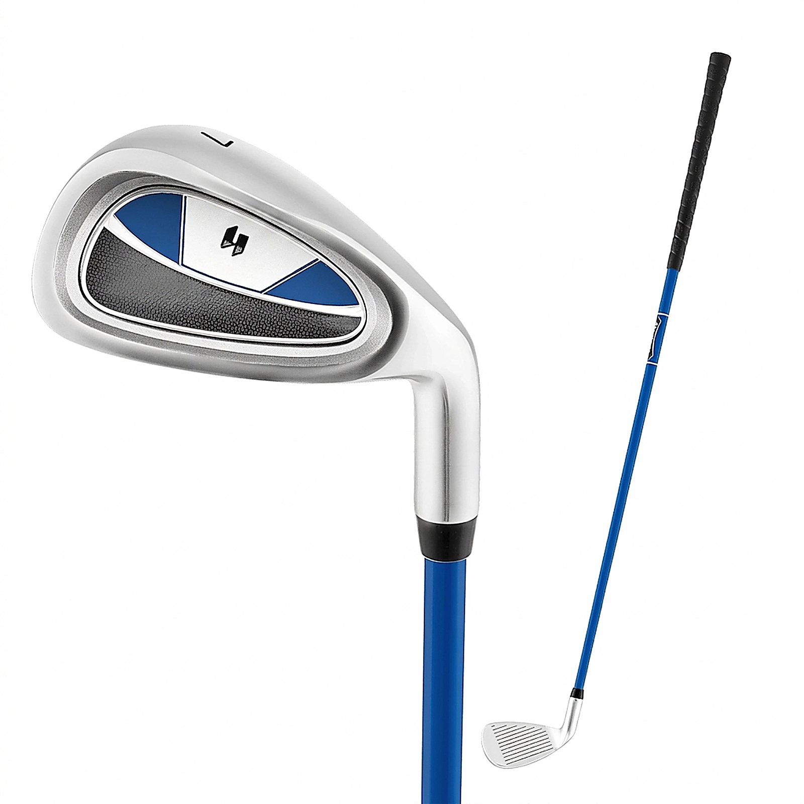 SUGIFT Junior #7 Iron Golf Club with Headcover 30-in Length Ages 11-14 Blue/Pink