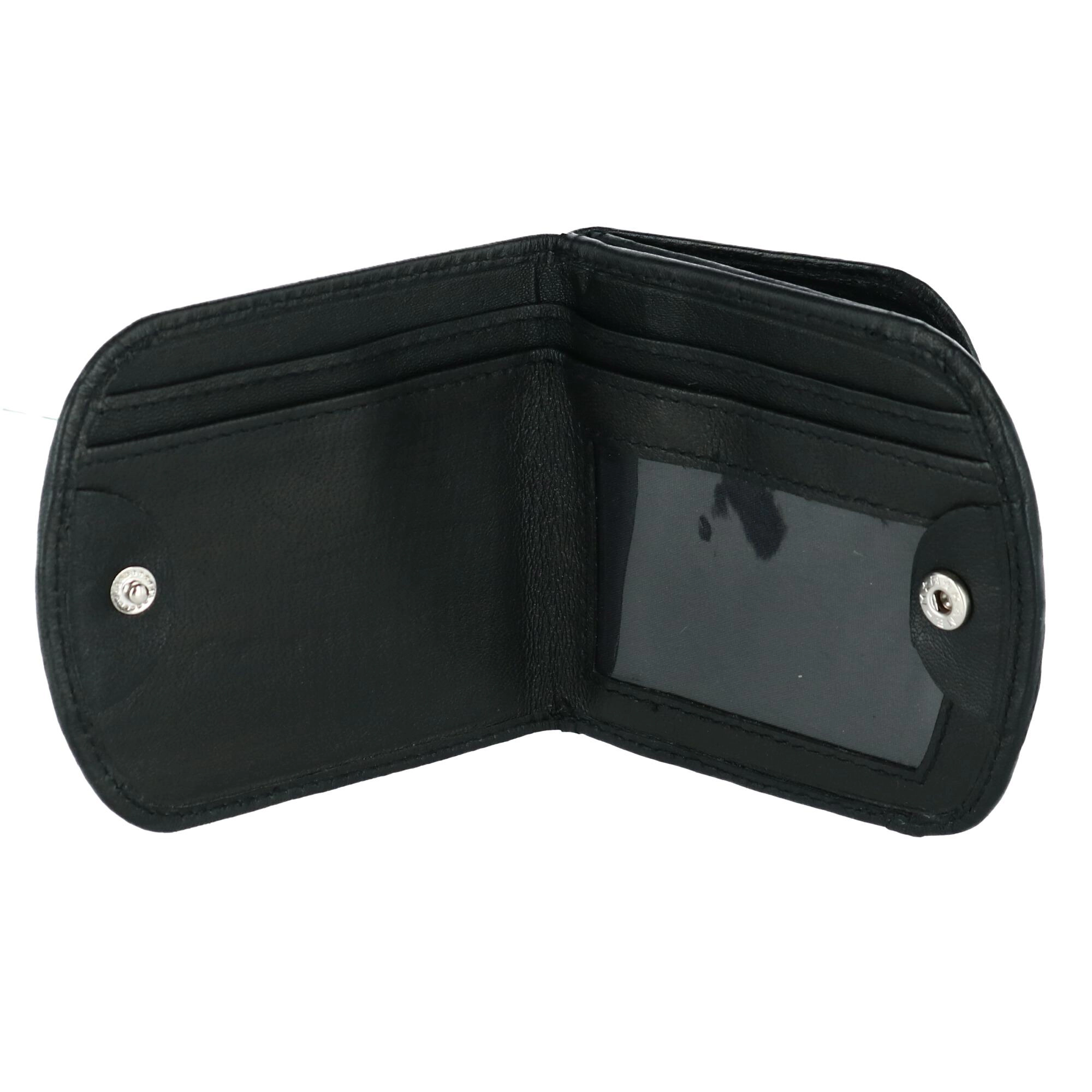 CTM Men's Leather Front Pocket C-Fold Taxi Wallet