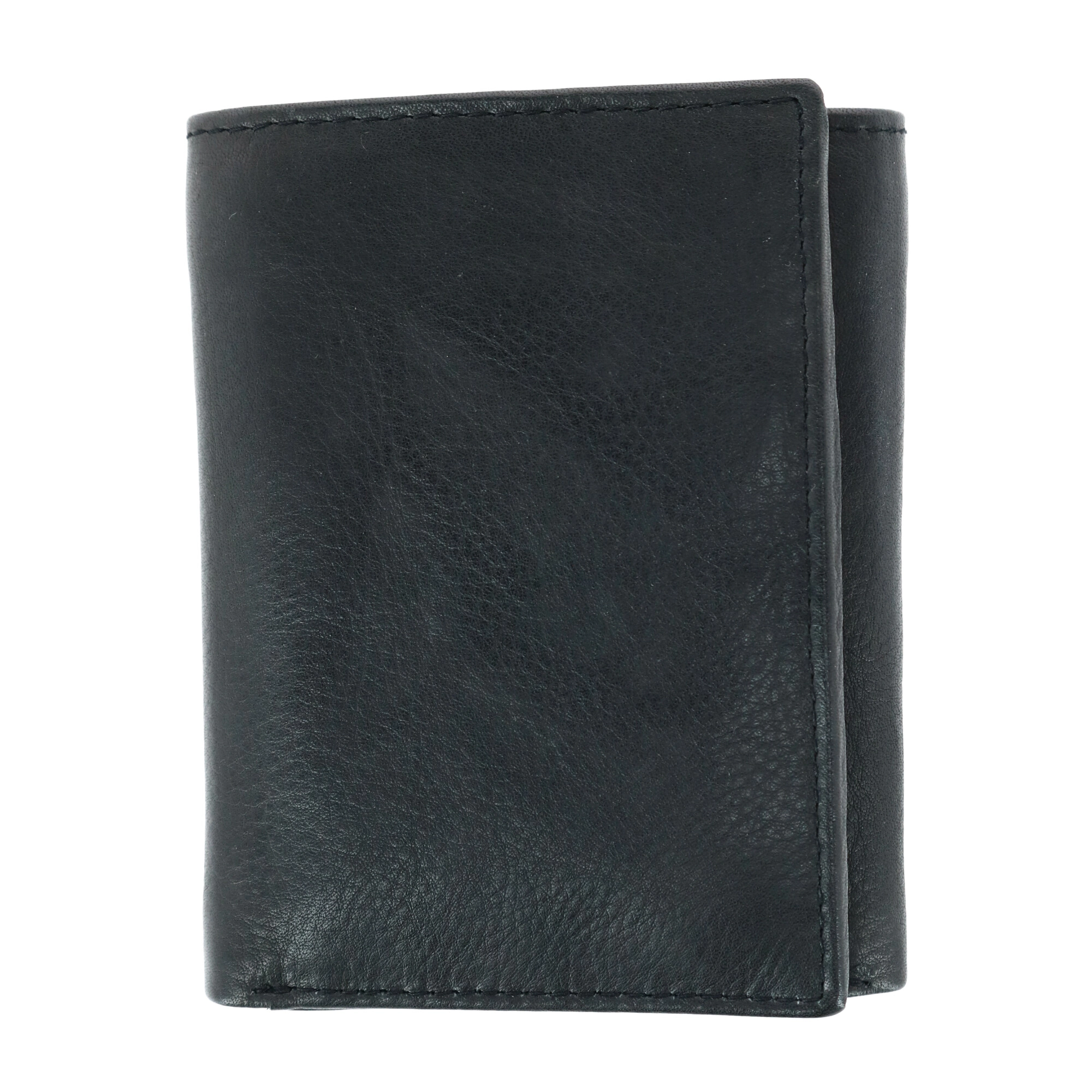 CTM Men's American Bison Leather RFID Trifold Wallet