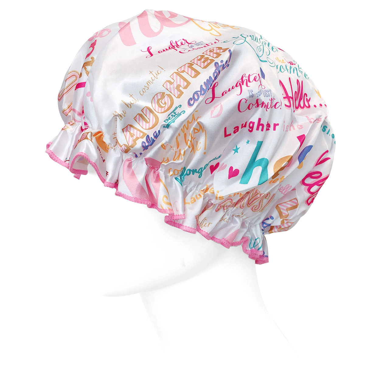 Wrapables Women's Stylish Double Layer Waterproof Shower Caps (Set of 4), Animal Print & Dots