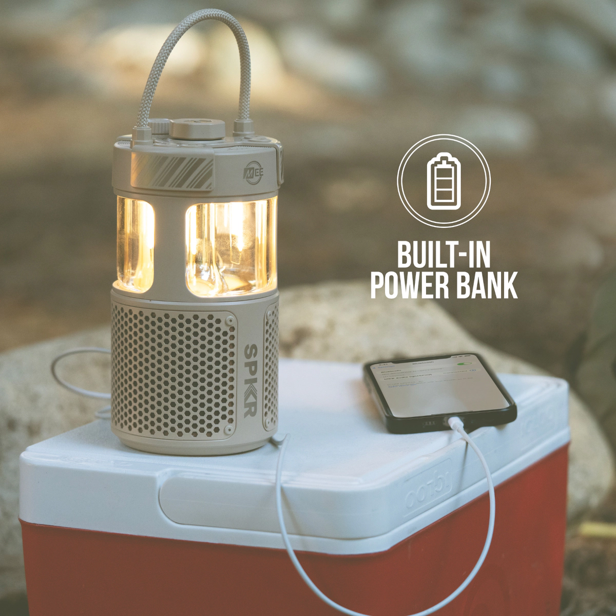 MEE audio lightSPKR Bluetooth Wireless Speaker w/ Camping Lantern