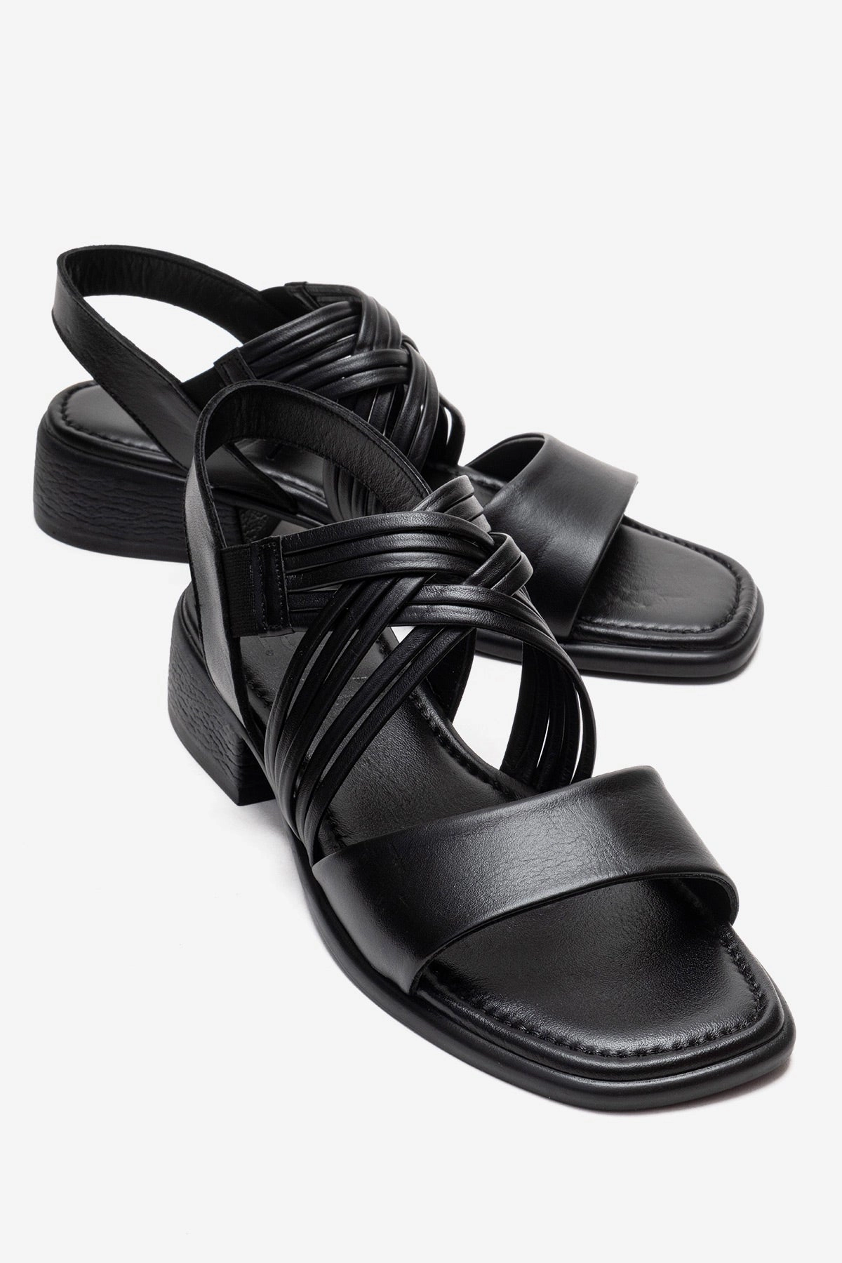 Forever & Always Womens Livello Leather Multi Strap Sandal