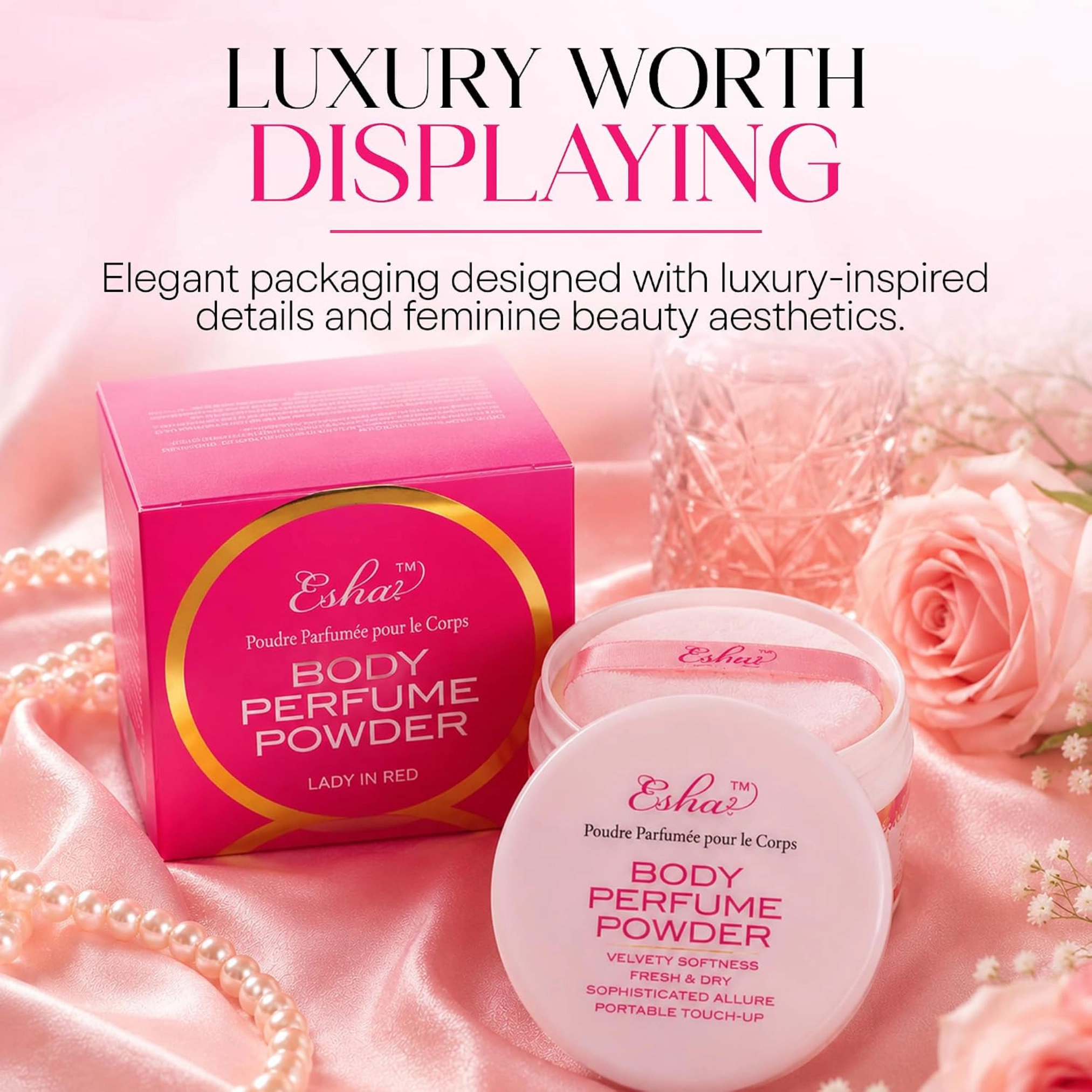 Esha Woman Fragrance Dusting Powder Perfume Body Powder
