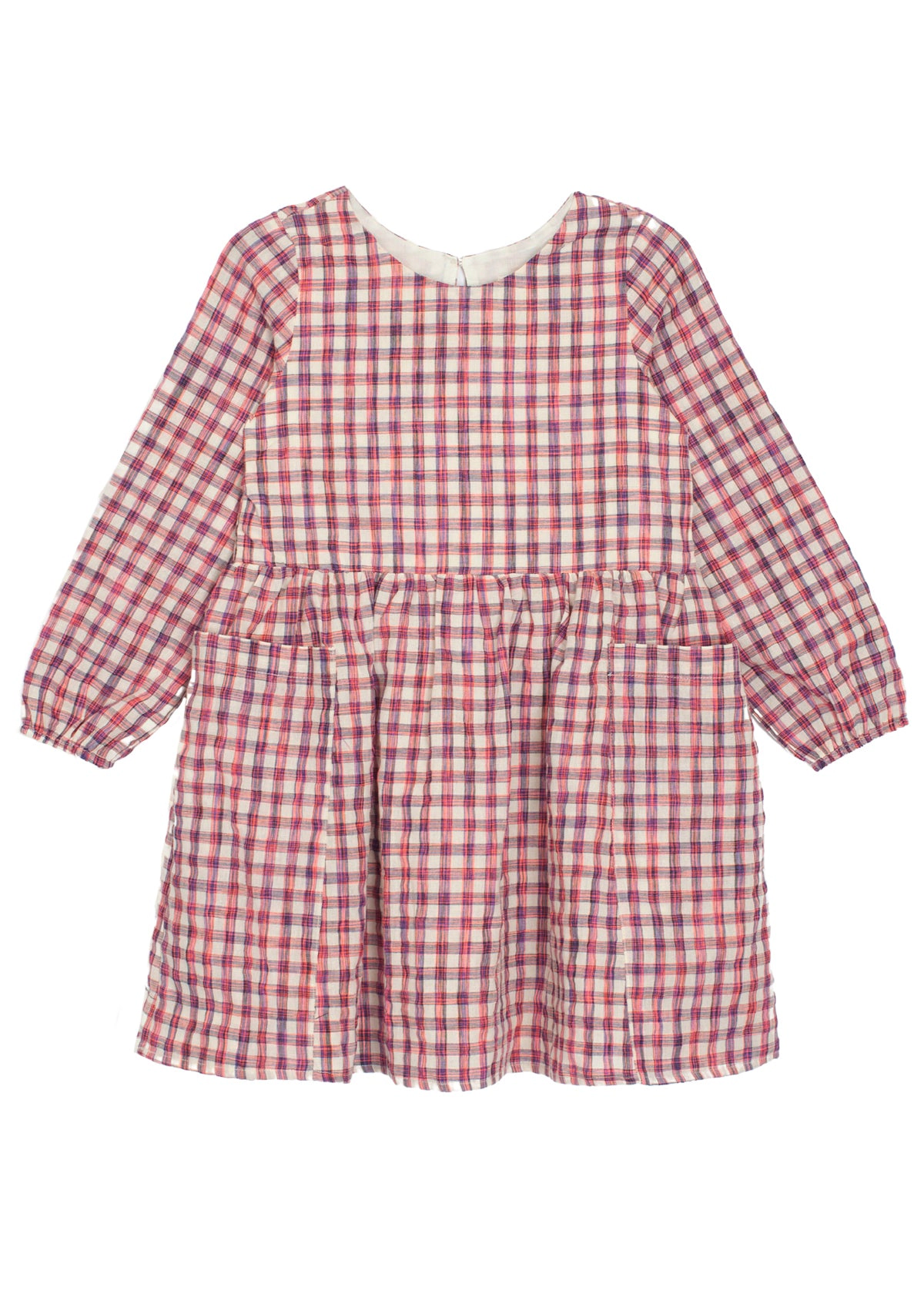 Mabel and Honey Candy Plaid Natural Waist Woven Dress