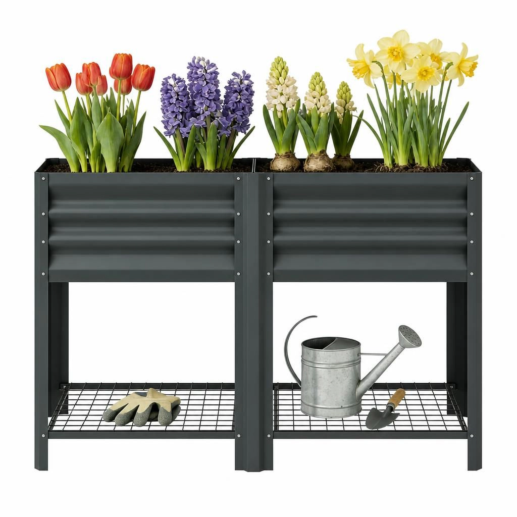 WOW PIONEER Large Steel Raised Planter Bed
