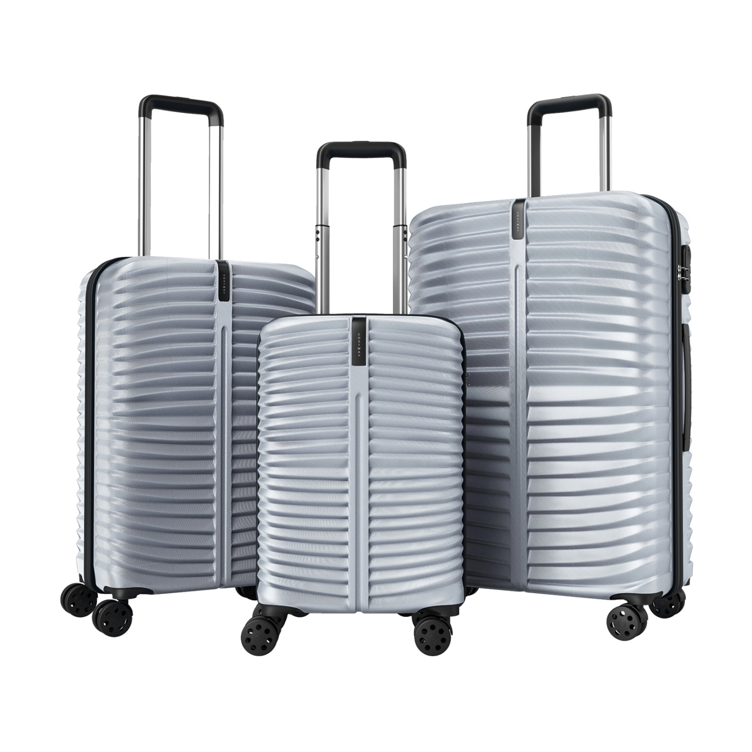 SUGIFT Lightweight Hardside Luggage Set with 360° Double Spinner Wheels 20/24/28-in Suitcases for 1-9 Day Trips Gray