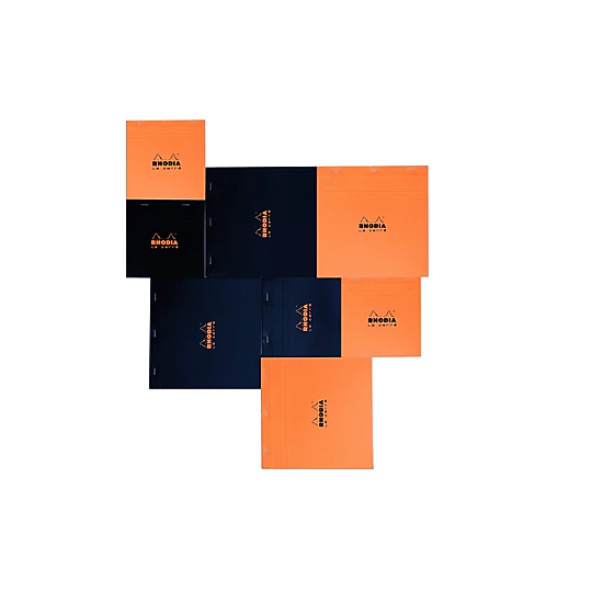 Rhodia Staplebound Notepad - Blank 80 Sheets - 8.25 x 12.5 in - Orange ...