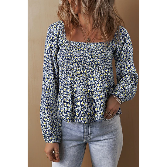 Threaded Pear Women's Ila Square Loose Fit Blouse