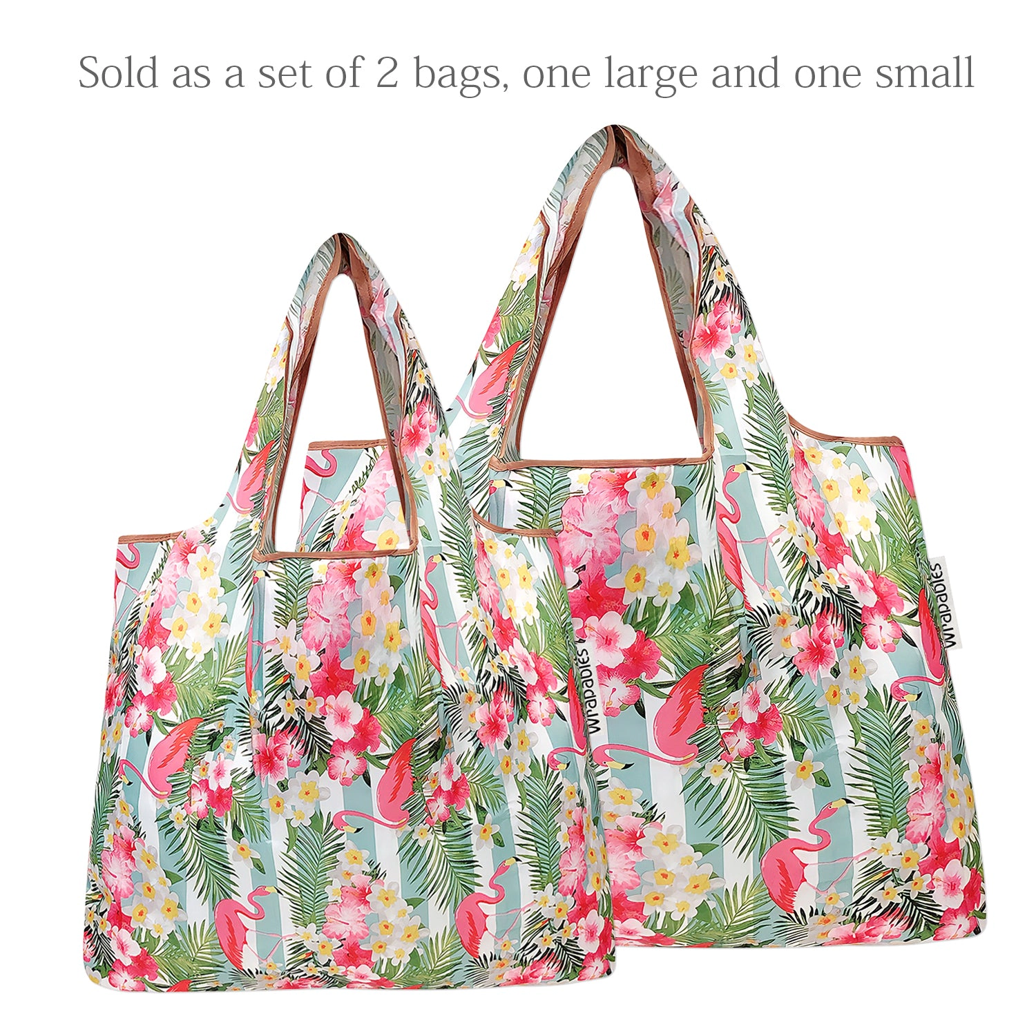 Wrapables LS Nylon Reusable Shopping Bags for Groceries (set of 2