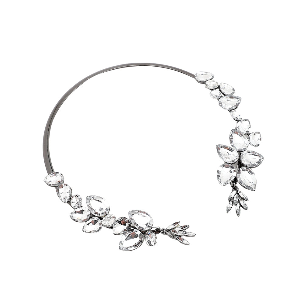 SOHI Women's Rhinestone Collar Necklace