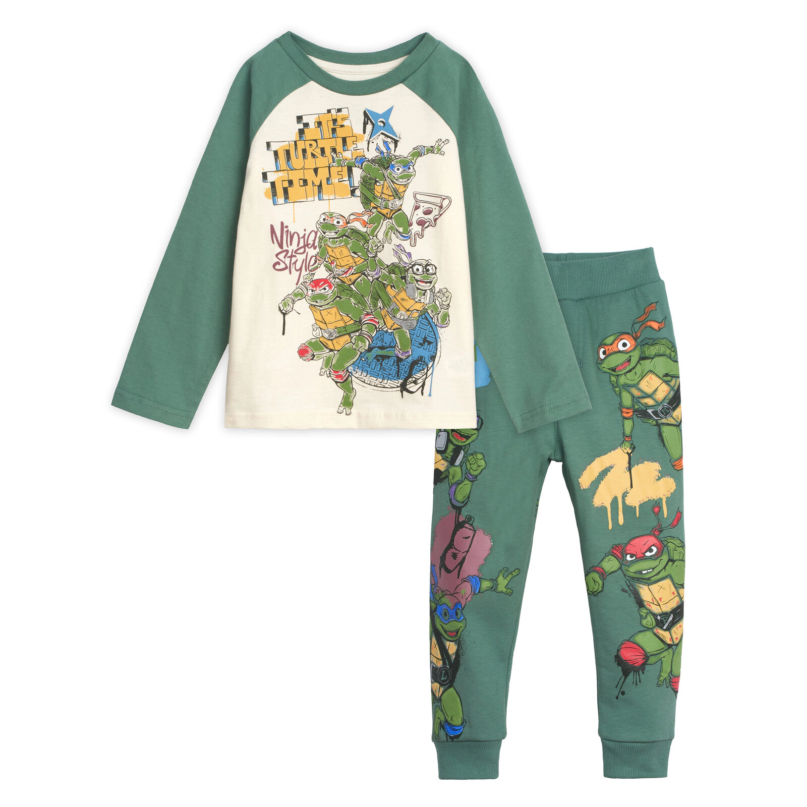 Teenage Mutant Ninja Turtles Boys' 2-Piece Long Sleeve T-Shirt and Pants Set