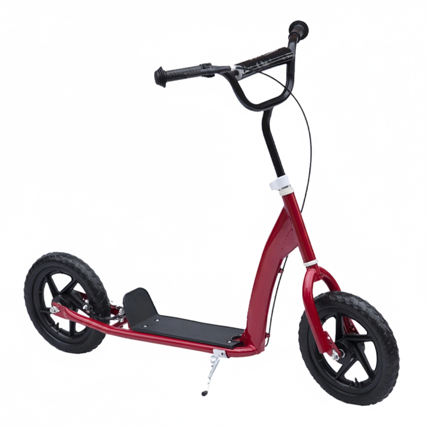 HONGGE Kick Scooter for Kids 5-12 Years Old with Adjustable Height Handlebar Non-slip Footplate Big Wheels Rear Brake