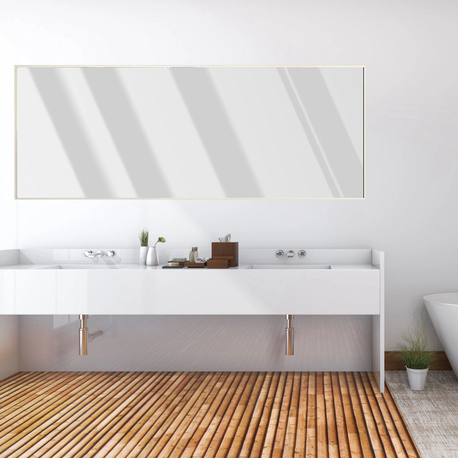 GBruno Aluminum Alloy 63 In Full Length Floor Mirror