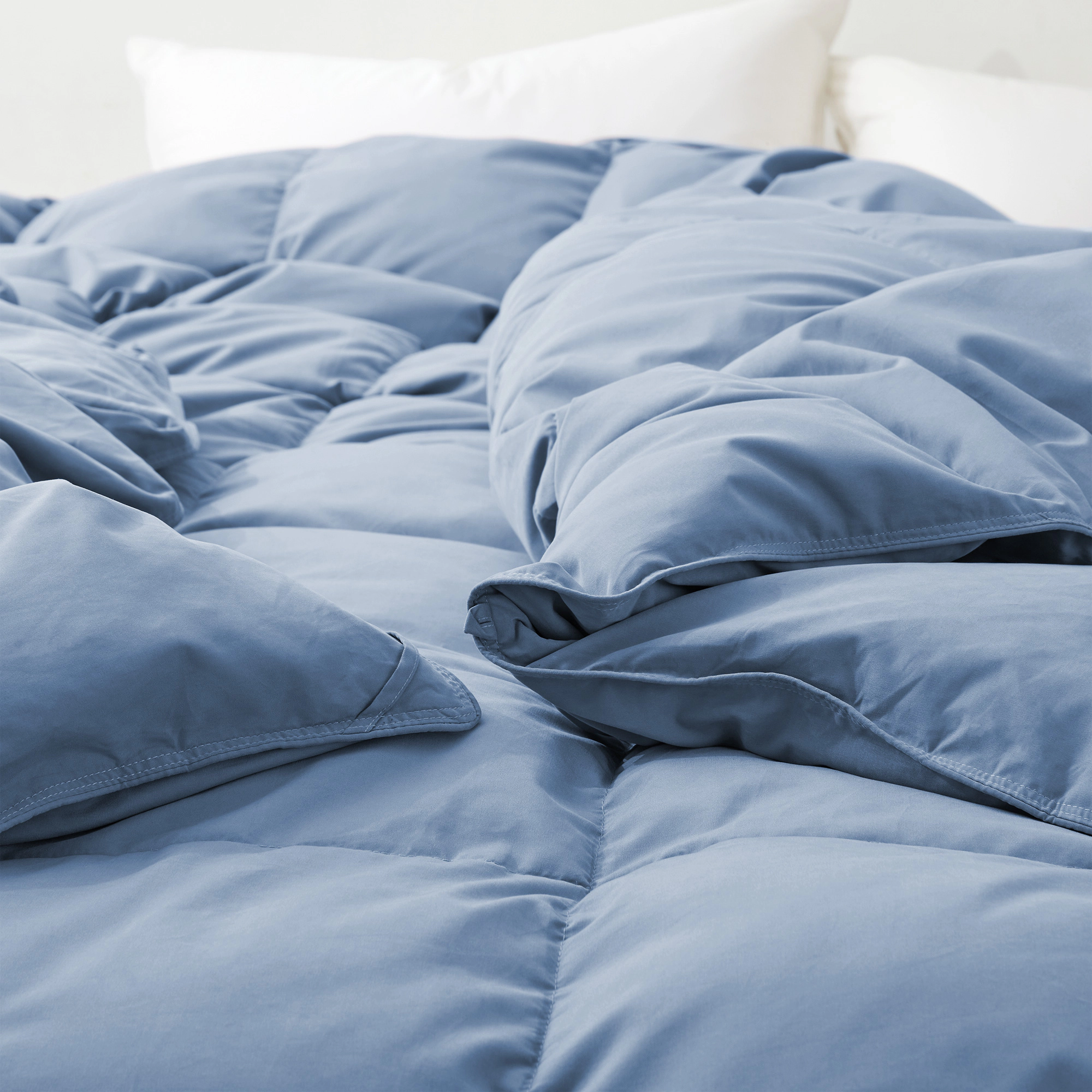 Unikome Premium Goose Feather Down Fiber Comforter -Luxury Hotel Collection All Seasons Warmth
