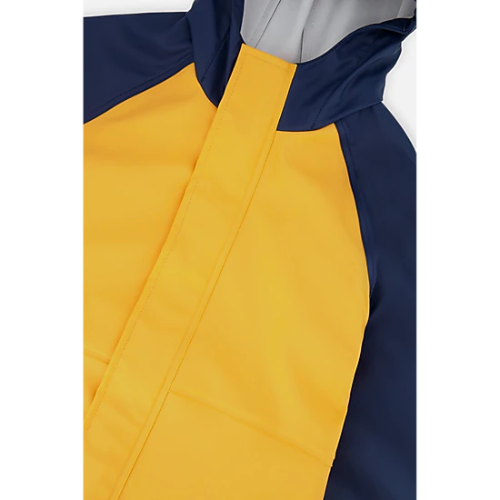 Deux par Deux Boys Color-Block Raglan Sleeve Hooded Rain Jacket