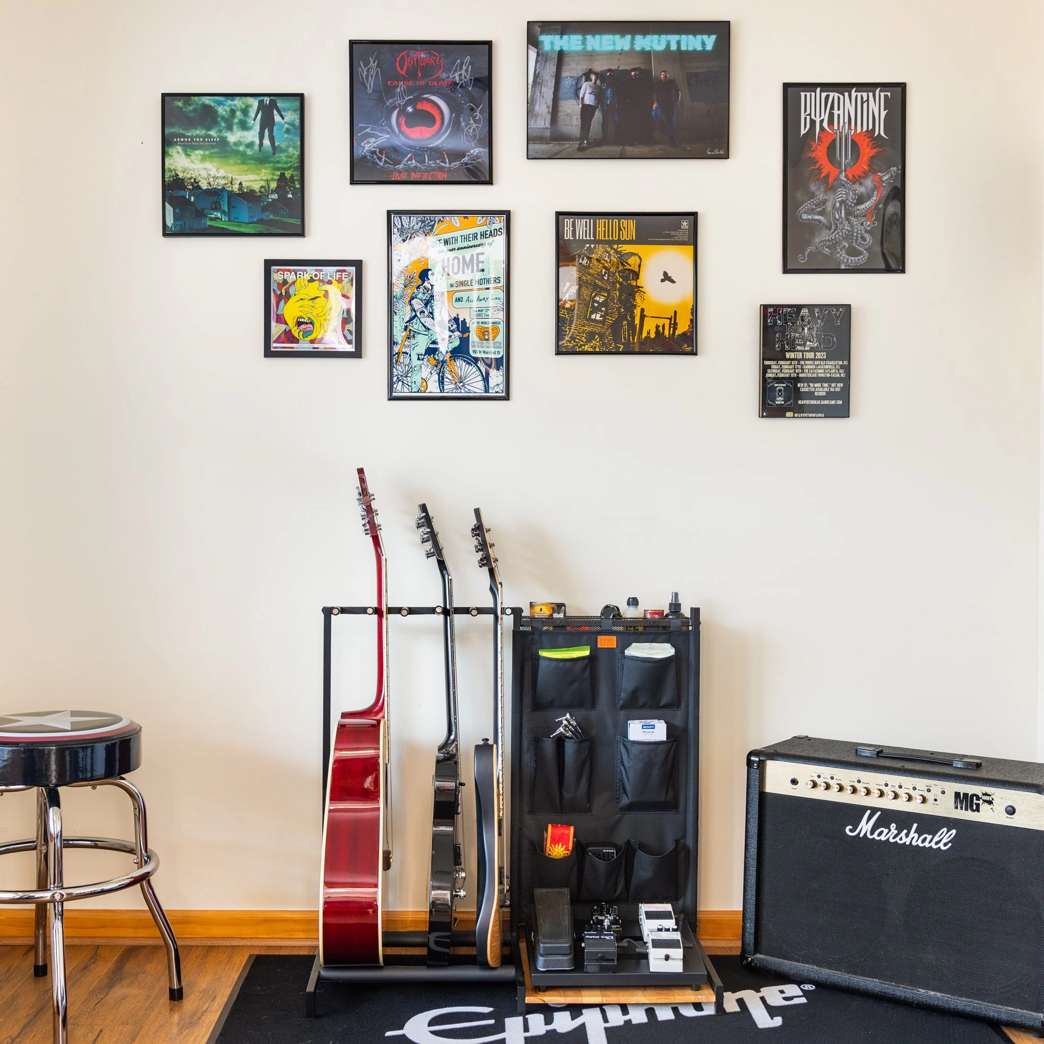 StoreYour The Opener 5-Slot Guitar Rack, Black