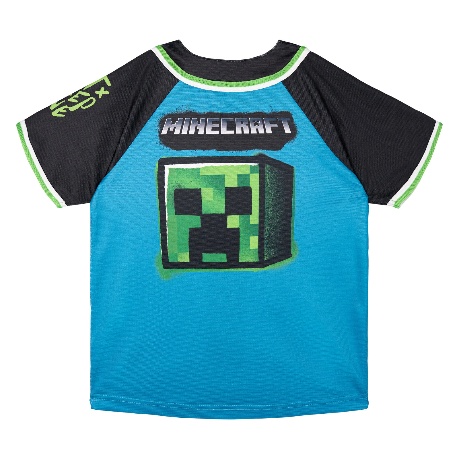 Minecraft Creeper Boys' Athletic Baseball Jersey