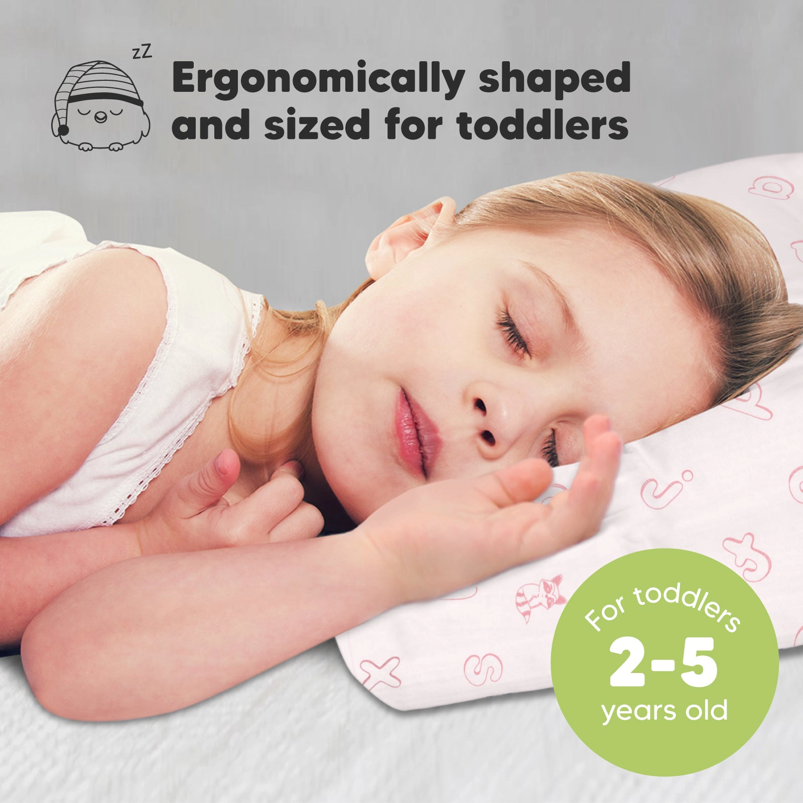 KeaBabies Toddler Pillow with Pillowcase