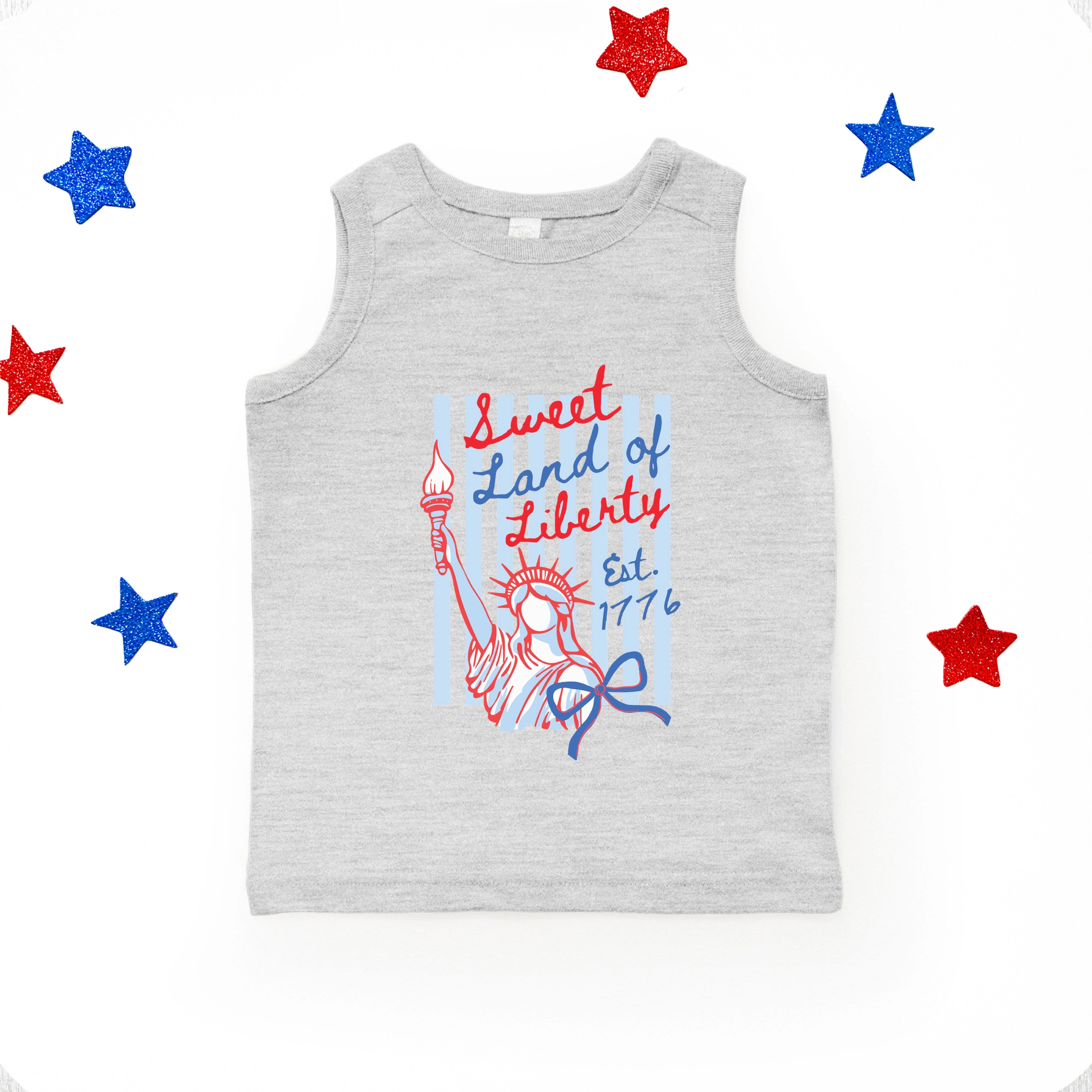The Juniper Shop - Sweet Land of Liberty Stripes Toddler Graphic Tank
